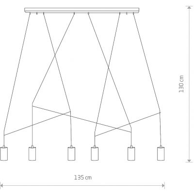 Nowodvorski Lighting Imbria lampa wisząca 6x10 W czarna 9675