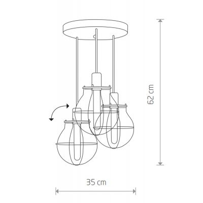 Nowodvorski Lighting Manufacture III lampa podsufitowa 3x60W czarna/miedź 9740