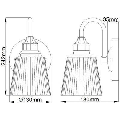 Quintiesse Addison kinkiet 1x3 W chrom-przezroczysty QN-ADDISON1-BATH