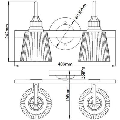 Quintiesse Addison kinkiet 2x3 W chrom-przezroczysty QN-ADDISON2-BATH