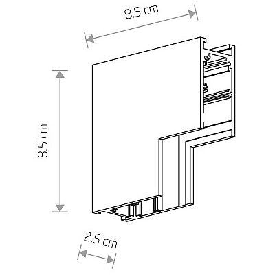 Nowodvorski Lighting LVM element łączący szyny czarny 10165
