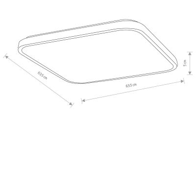 Nowodvorski Lighting Agnes Square LED Pro plafon 1x64 W czarny 10987