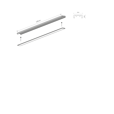 Nowodvorski Lighting szynoprzewód 100 cm czarny 11320