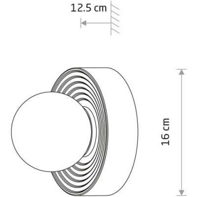 Nowodvorski Lighting Clay S kinkiet 1x12 W szary 11748