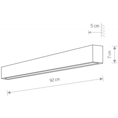 Nowodvorski Lighting Straight Wall kinkiet 1x16 W czarny 7594