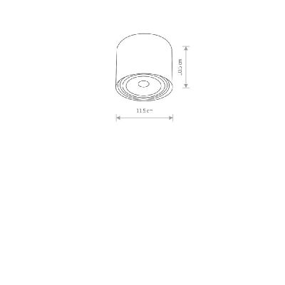 Nowodvorski Lighting Bit lampa podsufitowa 1x15 W czarna 9486