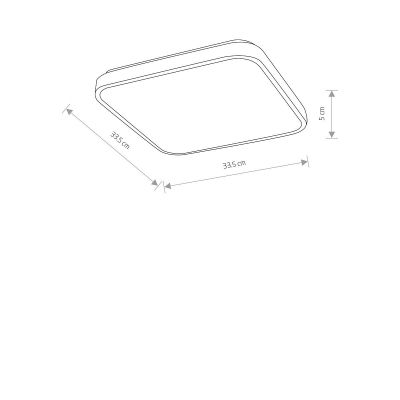 Nowodvorski Lighting Agnes Square LED Pro plafon 1x16 W czarny 10983