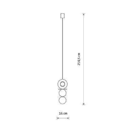 Nowodvorski Lighting Drops Wood lampa wisząca 1x12 W czarna 11173