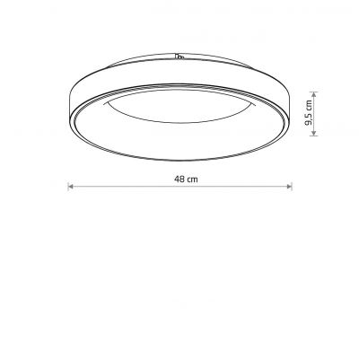 Nowodvorski Lighting Nikki Round LED plafon 1x48 W czarny 11207