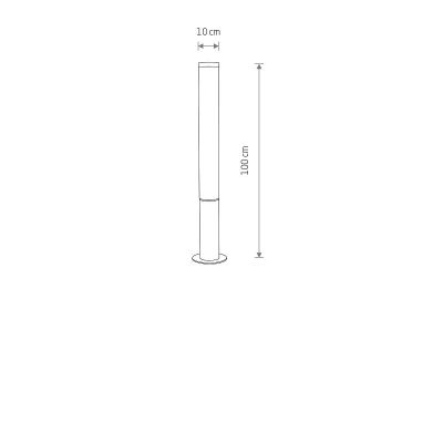 Nowodvorski Lighting Mia LED M lampa stojąca zewnętrzna 1x30 W czarna 11374