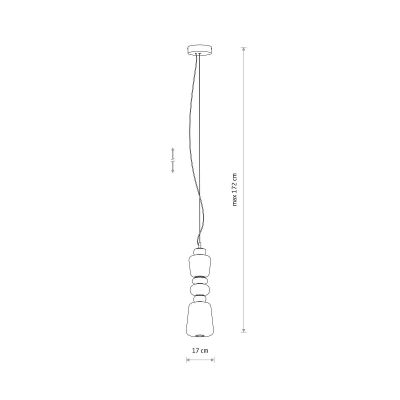 Nowodvorski Lighting Ceramic lampa wisząca 1x19 W szary/brązowy 11701