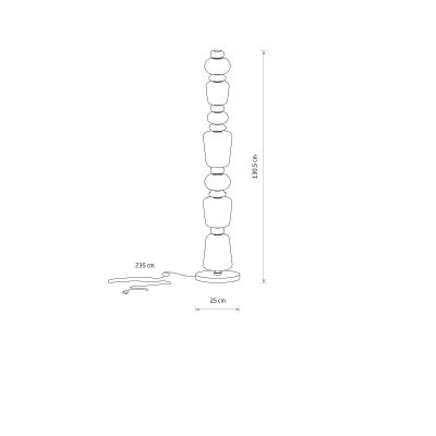 Nowodvorski Lighting Ceramic lampa stojąca 1x34 W szara 11704