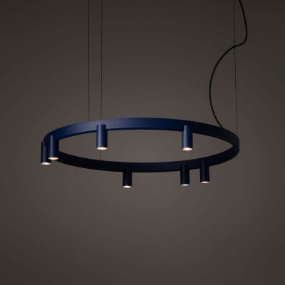 Nowodvorski Fourty Round LED lampa wisząca 7x10 W niebieska 12283