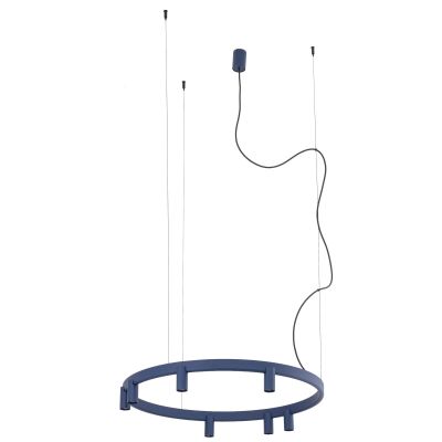 Nowodvorski Fourty Round LED lampa wisząca 7x10 W niebieska 12283