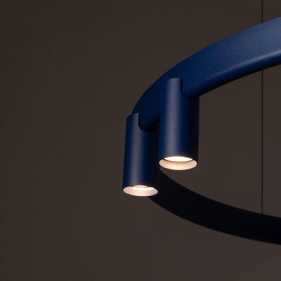 Nowodvorski Fourty Round LED lampa wisząca 7x10 W niebieska 12283