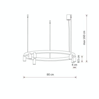 Nowodvorski Fourty Round LED lampa wisząca 7x10 W niebieska 12283