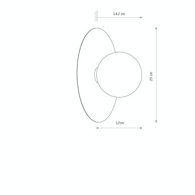 Nowodvorski Saturn M kinkiet 1x4 W burgund 12441