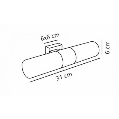 Nordlux Tangens kinkiet 2x25 W biały opal-stal szczotkowana 17141032