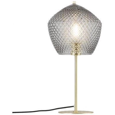 Nordlux Orbiform lampa stołowa 1x40W szkło przydymione/mosiądz 2010715047