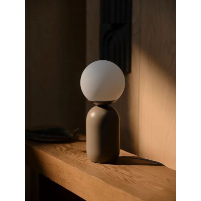 Nordlux Notti lampa stołowa 1x25 W biała/brązowa 2011035018