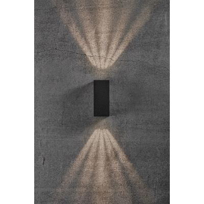 Nordlux Asbol Kubi kinkiet zewnętrzny 2x6,5 W czarny 2019071003