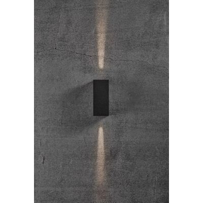 Nordlux Asbol Kubi kinkiet zewnętrzny 2x6,5 W czarny 2019071003