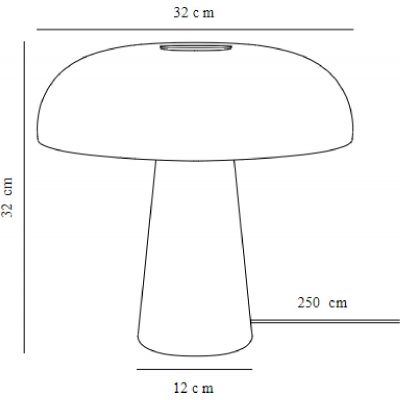 Nordlux DFTP Glossy lampa stołowa 1x15W szary/biały opal 2020505010