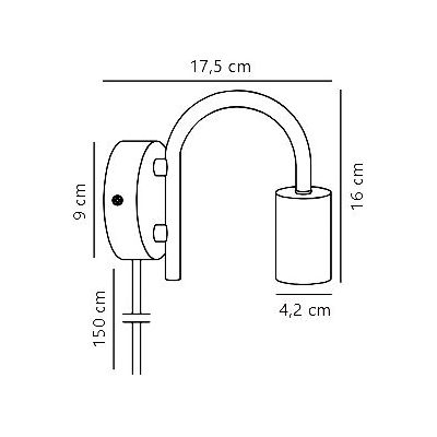 Nordlux Paco kinkiet 1x25 W czarny 2112071003