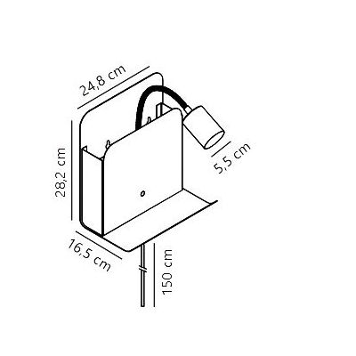 Nordlux Roomi lampka nocna 1x8 W biała 2112551001
