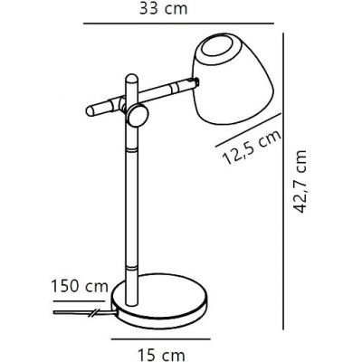 Nordlux Theo lampa biurkowa 1x25 W czarna 2112645003