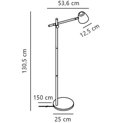 Nordlux Theo lampa stojąca 1x25 W czarna 2112654003