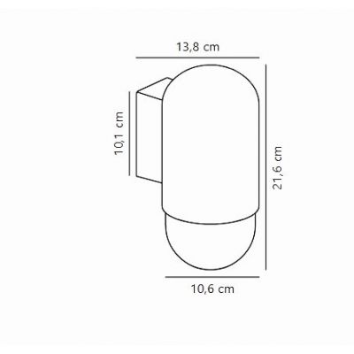Nordlux Heka kinkiet zewnętrzny 1x60 W czarny 2118211003