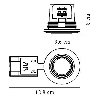Nordlux Umberto lampa do zabudowy 1x7,5 W mosiądz 2210100035