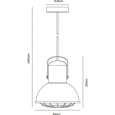 Nordlux Porter lampa podsufitowa 1x60W stal 2213033031