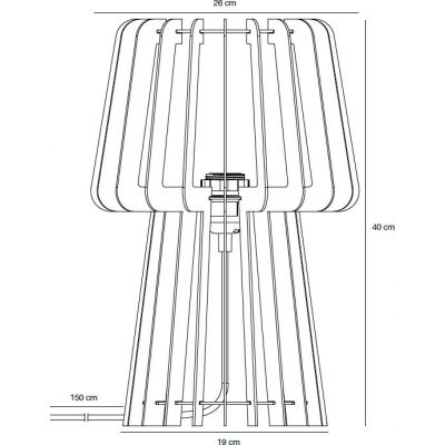 Nordlux Groa lampa stołowa 1x40W drewno naturalne 2213155014