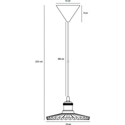 Nordlux Torina lampa wisząca 1x40W przezroczysty/mosiądz 2213183000