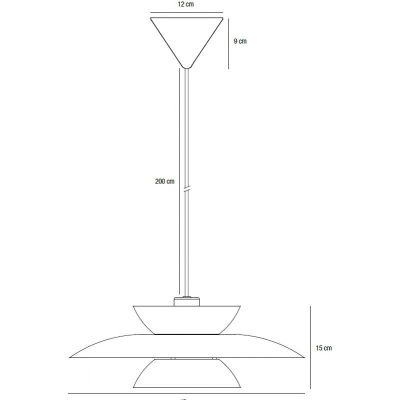 Nordlux Carmen lampa wisząca 1x40W czarna 2213603003