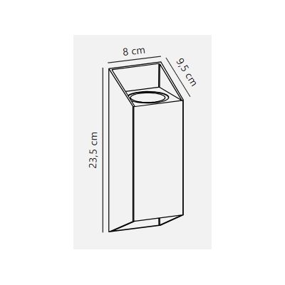 Nordlux Nico kinkiet zewnętrzny 2x35 W zardzewiały 2218221009