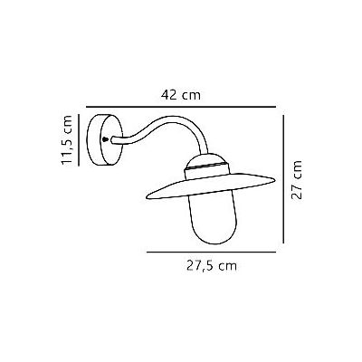 Nordlux Luxe kinkiet zewnętrzny 1x60 W czarny 22671003