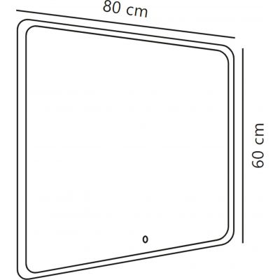 Nordlux Dovina lustro 60x80 cm prostokątne z oświetleniem LED białe 2310271000