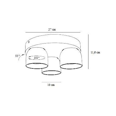 Nordlux Pitcher lampa podsufitowa 3x10 W biała 2310420101