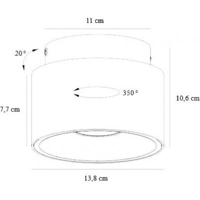 Nordlux Torone lampa do zabudowy 1x40 W czarna 2310460103
