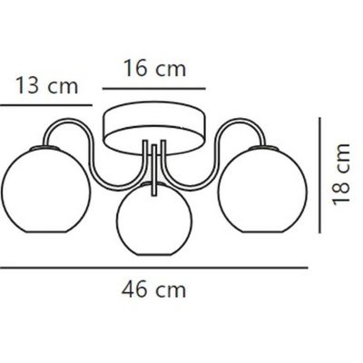 Nordlux Franca lampa podsufitowa 3x40 W biała-mosiądz 2312506035