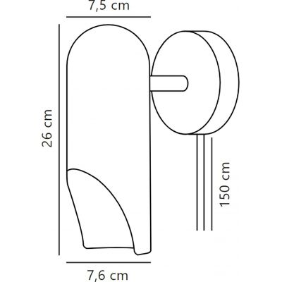 Nordlux DFTP Rochelle kinkiet 1x8W czarny 2320301003