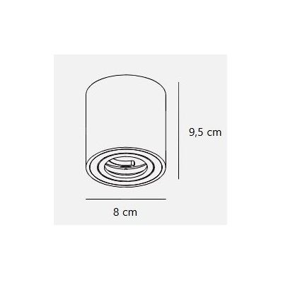 Nordlux Sabonis lampa do zabudowy 1x40 W czarna 2410220103