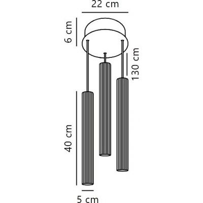 Nordlux Vico lampa wisząca 3x5 W czarna 2412123003