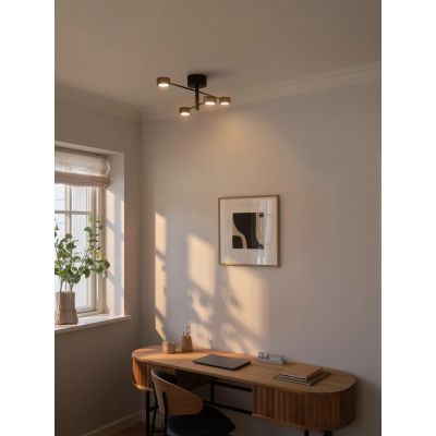 Nordlux Clyde lampa podsufitowa 4x16 W czarna 2412260103