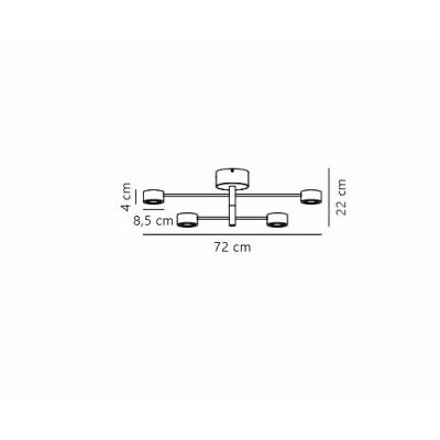 Nordlux Clyde lampa podsufitowa 4x16 W czarna 2412260103