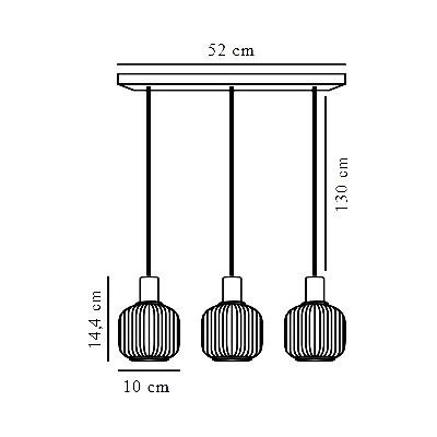 Nordlux Milford lampa wisząca 3x25 W czarna 2412623003