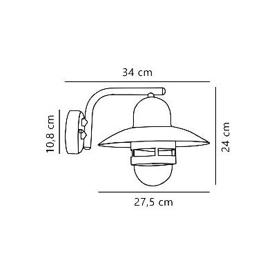 Nordlux Nibe kinkiet zewnętrzny 1x60 W miedź 24981030